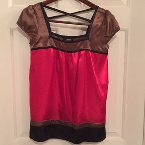 Multi Colored Sateen Top